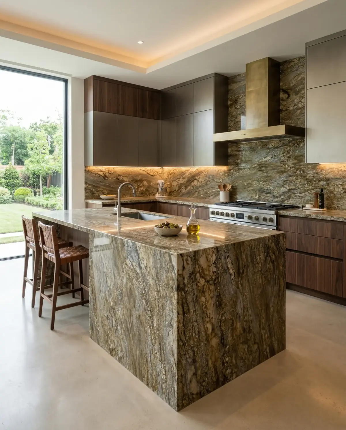 blue dunes gold kitchen countertop