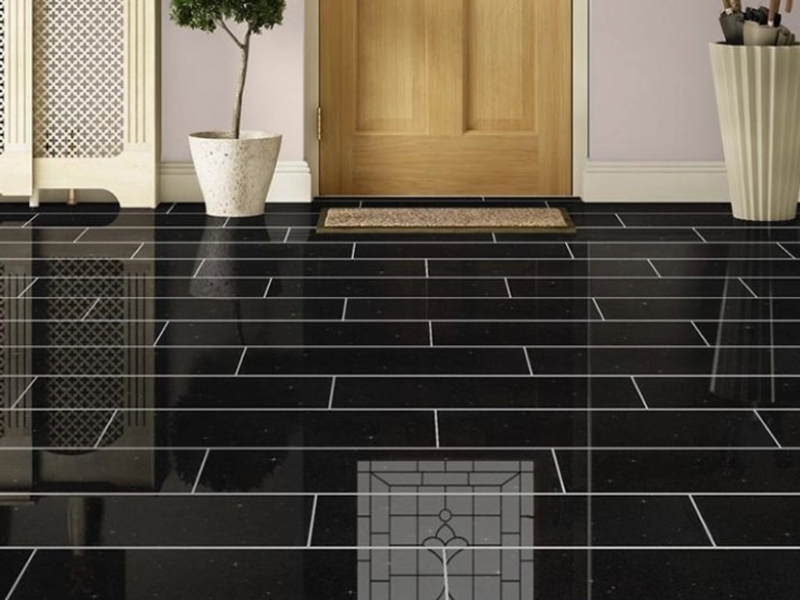 Black Galaxy Granite Flooring Granite Granite floor tiles
