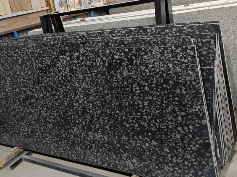 Coin Black Granite Slab