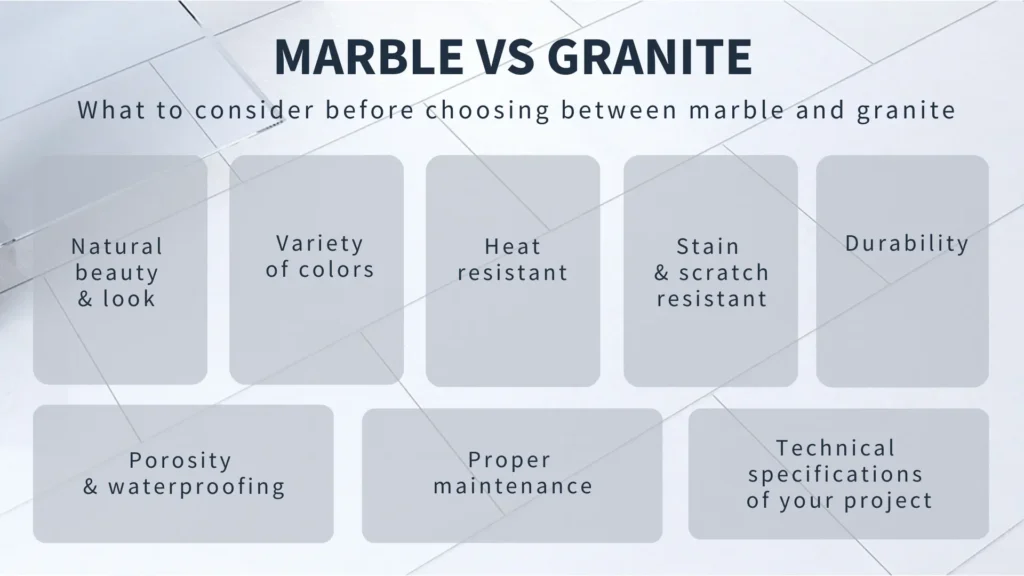 Granite vs. marble