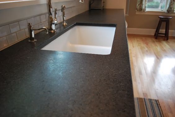 Black Honed Granite Countertop with sink