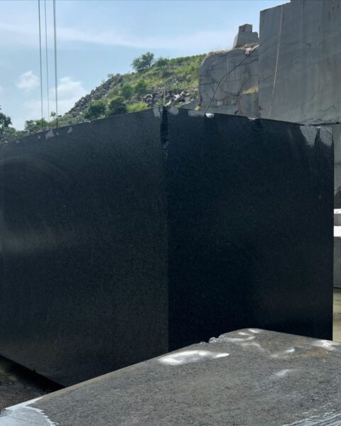 Rajasthan Black Granite block Also knows as Ash Black Granite