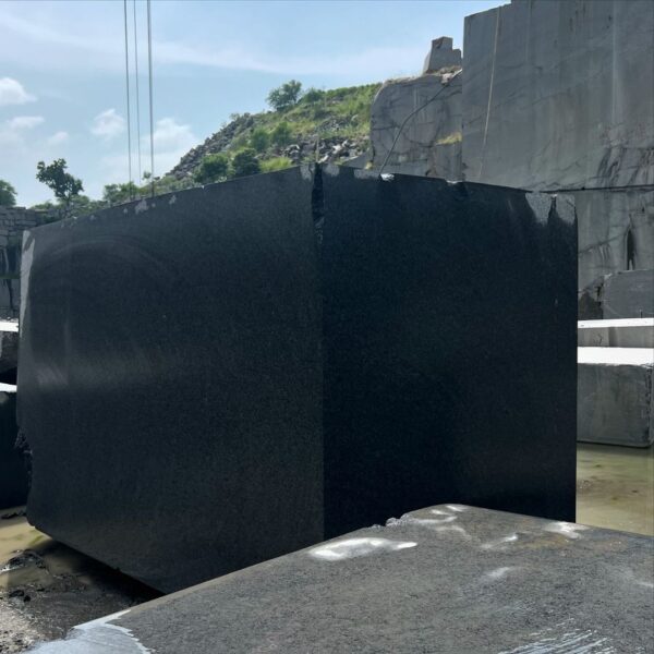 Rajasthan Black Granite block Also knows as Ash Black Granite